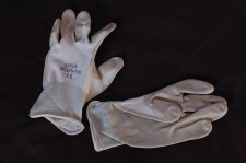 Thin White Gardening Gloves
